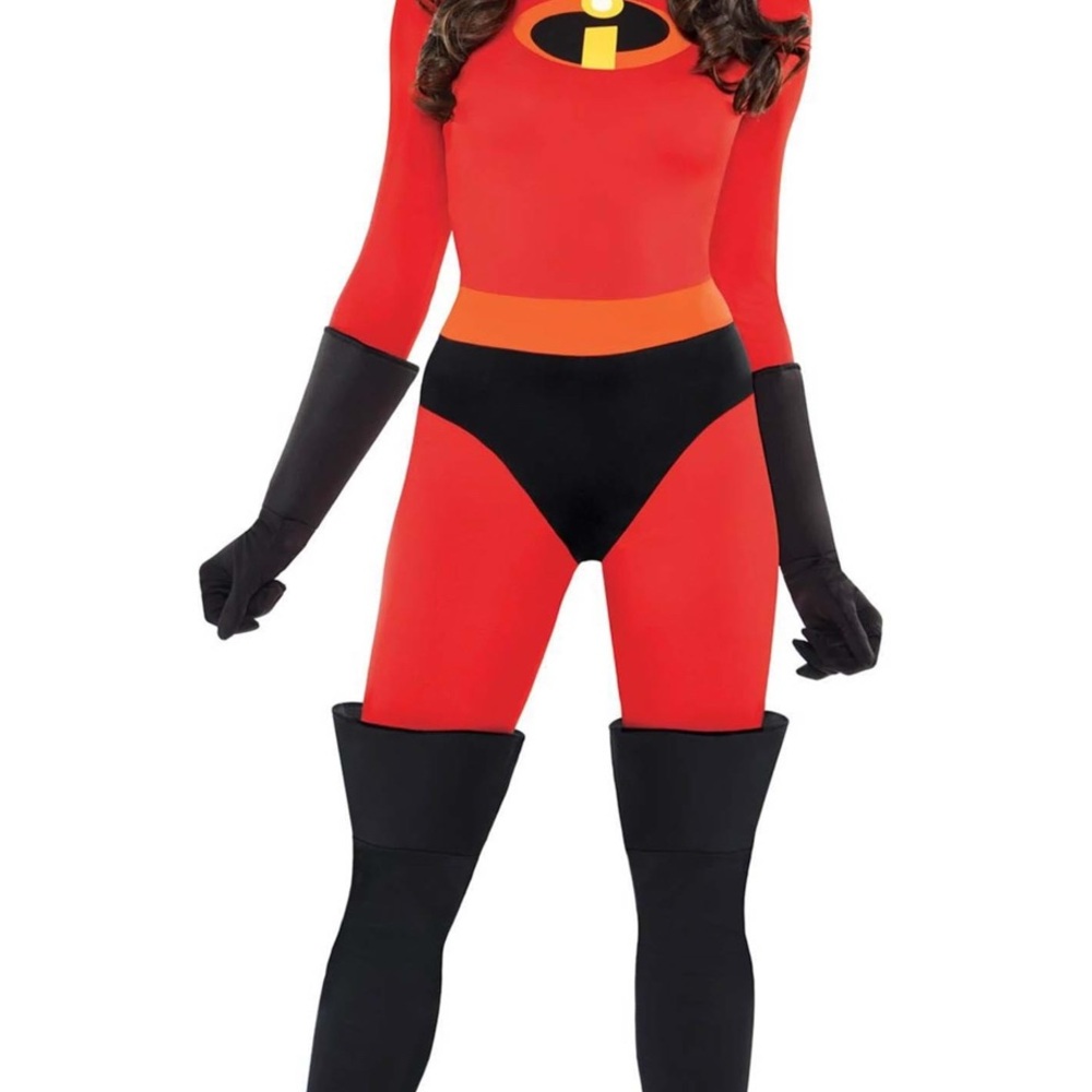 Party City Red and Black Heroine Outfit